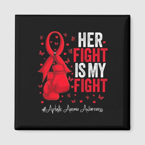 Red Ribbon Survivor Fighter Aplastic Anemia Awaren Magnet