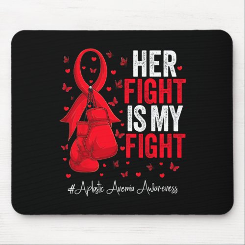 Red Ribbon Survivor Fighter Aplastic Anemia Awaren Mouse Pad