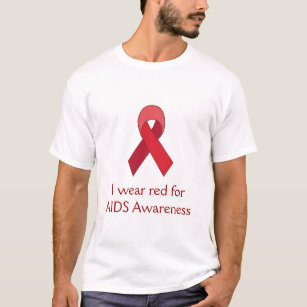 Red Ribbon Symbol to support your cause T-shirt