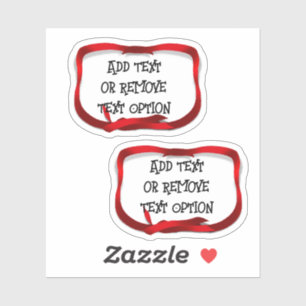 Red Ribbon Tag Christmas Sticker