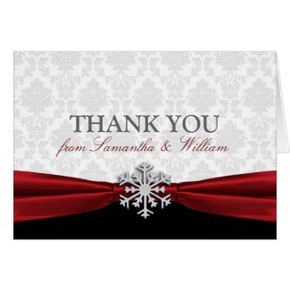 Red Ribbon Thank You Card