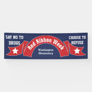 Red Ribbon Week  Drug Free  Banner