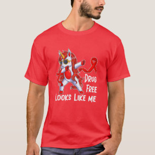 Red Ribbon Week Drug Free Looks Like This T-Shirt