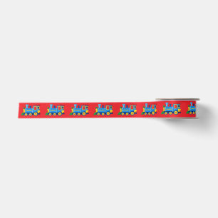 Red Ribbon with Train Locomotive