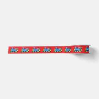 Red Ribbon with Train Locomotive