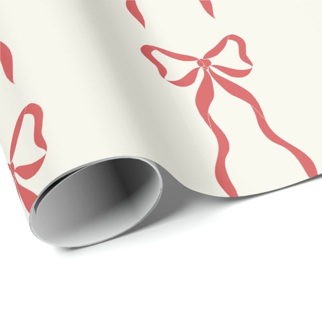 Red Ribbon Wrapping Paper (Roll Corner)