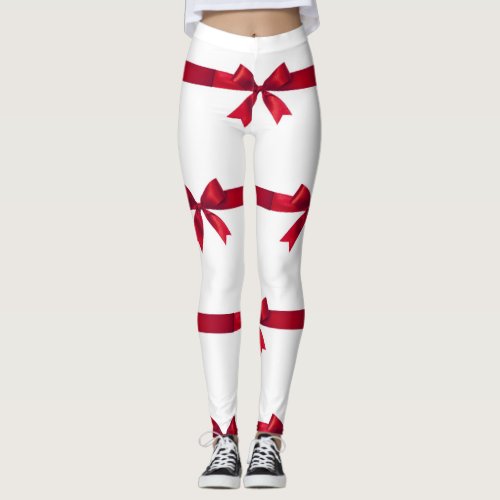 RED RIBBONS FOR A SPECIAL LADY LEGGINGS
