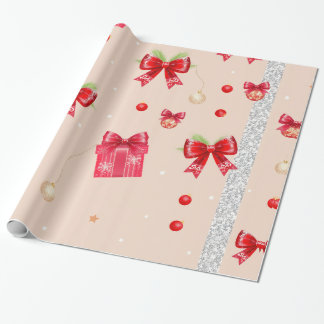 Red Ribbons Wrapping Paper