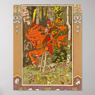 Red Rider Fairy Tale Vasilisa - Ivan Bilibin Poster