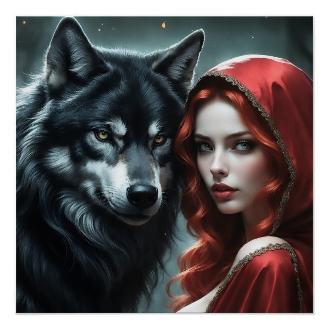 Red riding hood an his wolf  poster (Front)