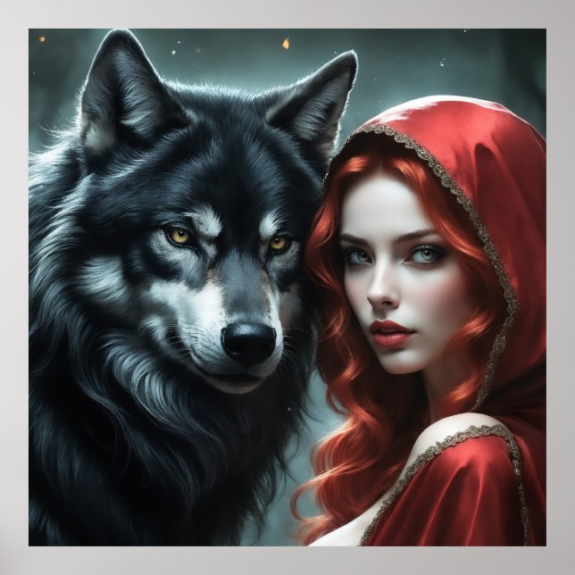 Red riding hood an his wolf  poster (Front)