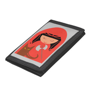 Red Riding Hood and The Big Bad Wolf Tri-fold Wallet