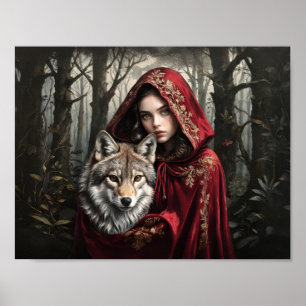 Red Riding Hood and the real story with wolf Poster