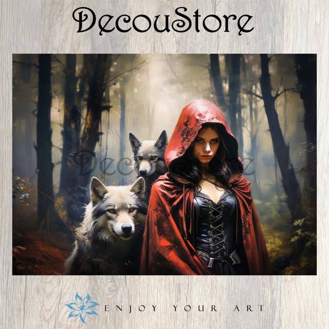 Red Riding Hood and the Silent Wolves Decoupage Tissue Paper (Creator Uploaded)