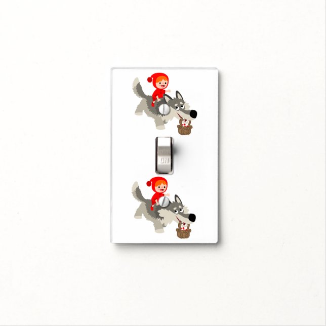 Red Riding Hood And The Wolf Light Switch Cover (In Situ)