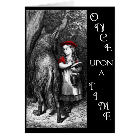 Red Riding Hood and Wolf Art Card (Front)