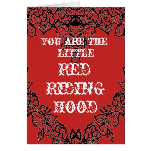 Red riding hood big bad wolf funny romantic card