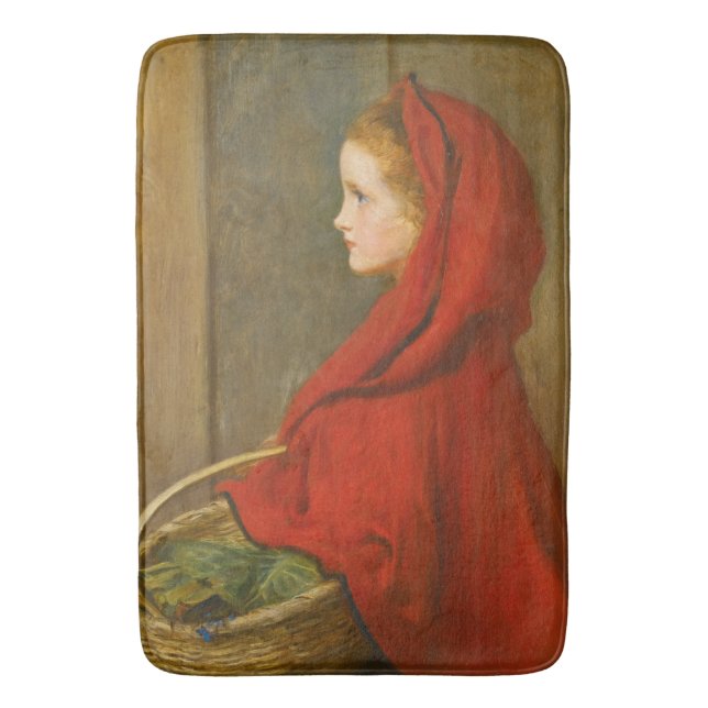 Red Riding Hood (by John Everett Millais) Bath Mat (Front Vertical)