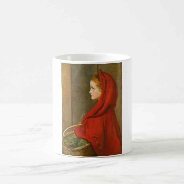 Red Riding Hood (by John Everett Millais) Coffee Mug (Center)