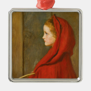 Red Riding Hood (by John Everett Millais) Metal Ornament