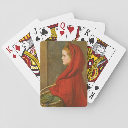Red Riding Hood by John Everett Millais Playing Cards