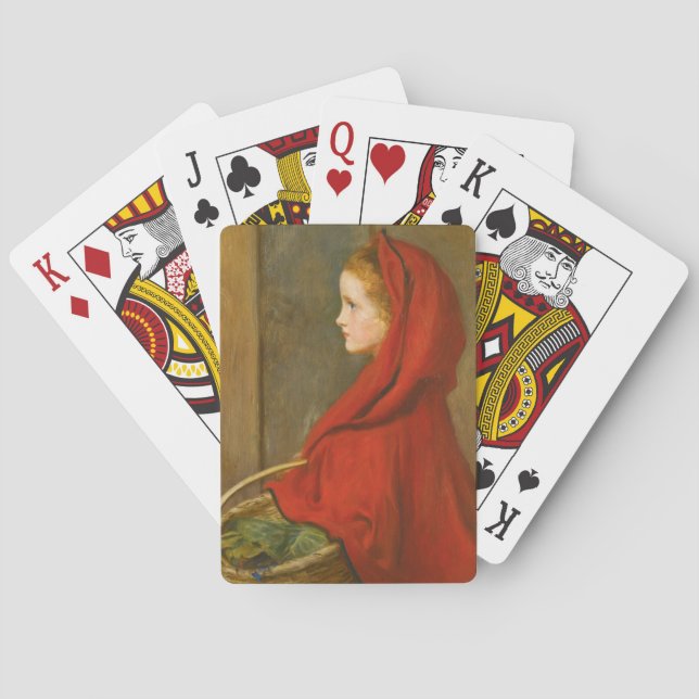 Red Riding Hood (by John Everett Millais) Poker Cards (Back)