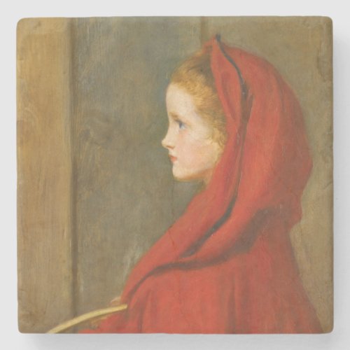 Red Riding Hood by John Everett Millais Stone Coaster