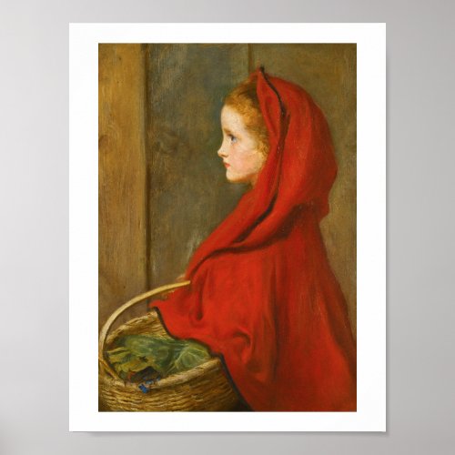 Red Riding Hood by Millais Poster