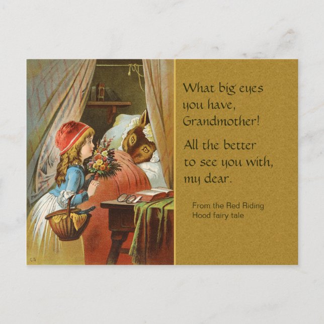 Red Riding Hood CC0204  Fairy Tale Postcard (Front)