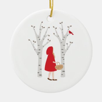 Red Riding Hood Ceramic Ornament by HopscotchDesigns at Zazzle