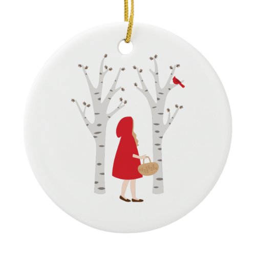 Red Riding Hood Ceramic Ornament