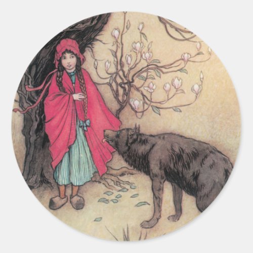 Red Riding Hood Classic Round Sticker
