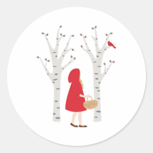 Red Riding Hood Classic Round Sticker