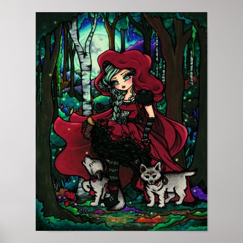 Red Riding Hood Fairytale Fantasy Art Poster