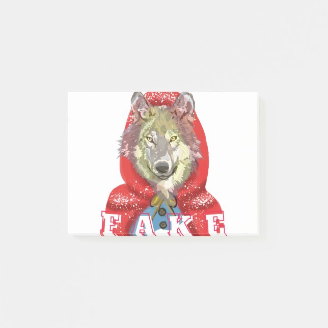Red Riding Hood Fake Post-it Notes (Front)