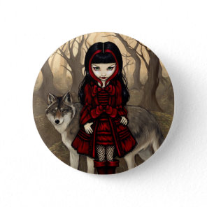 "Red Riding Hood in Autumn" Button