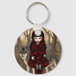 "Red Riding Hood in Autumn" Keychain