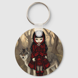 "Red Riding Hood in Autumn" Keychain