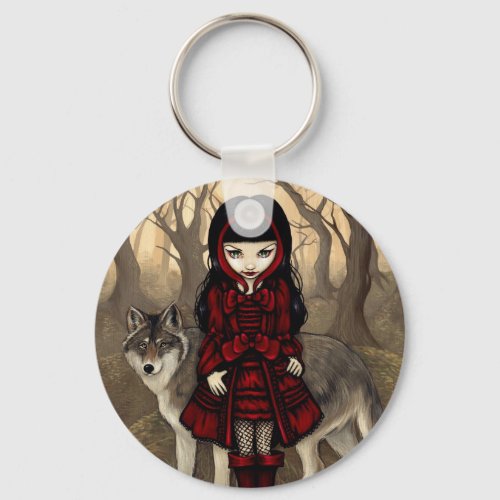 Red Riding Hood in Autumn Keychain