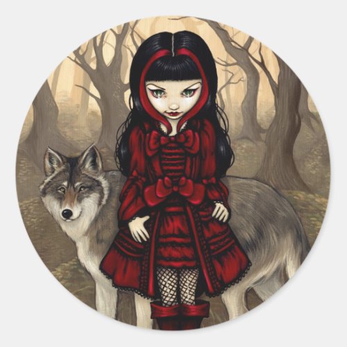 Red Riding Hood in Autumn Sticker