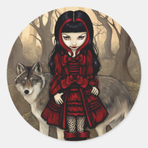 "Red Riding Hood in Autumn" Sticker