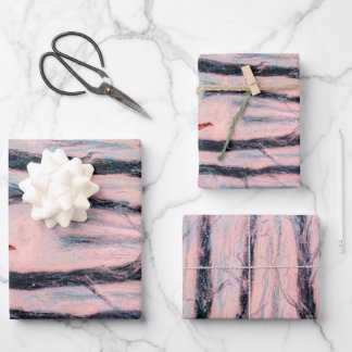 Red Riding Hood-like figure in a winter forest Wrapping Paper Sheets