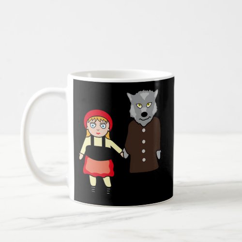 Red Riding Hood Wolf Cartoon Coffee Mug