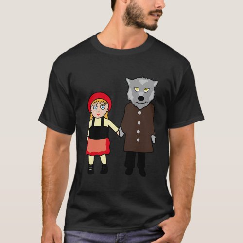 Red Riding Hood Wolf Cartoon T_Shirt