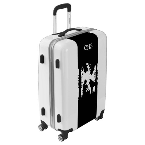Red Riding Hood Wolf in Woods Silhouette Luggage