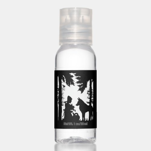Red Riding Hood Woods With Wolf Black silhouette Hand Sanitizer