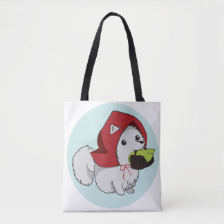Red Riding Pup Tote (Both sides) Bag