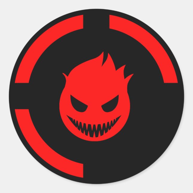 Red Ring of Death Classic Round Sticker (Front)
