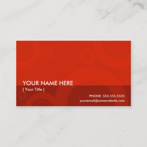 red rings business cards