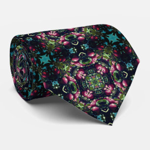 Red Ripe Apples On Tree Abstract Neck Tie